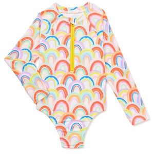 Wonder Nation Rainbow 1-Piece RashGuard UPF 50+ sz: 3T